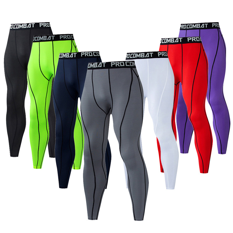 Yoga Fitness Leggings - Men Compression Tight Leggings Running Sports