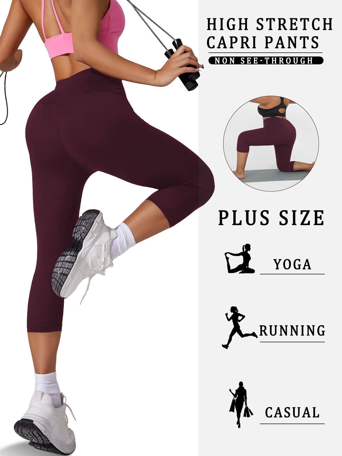 Plus Size Women's High Waisted - Yoga Fitness Leggings recensione e prezzo
