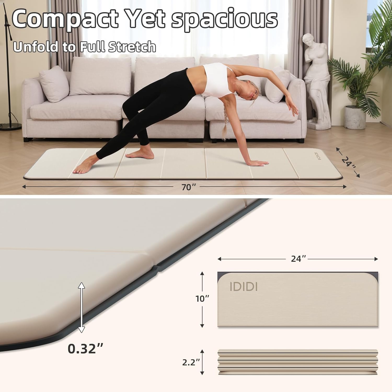 Foldable Yoga Mat Extra Thick  - Thick Yoga Mat recensione e prezzo