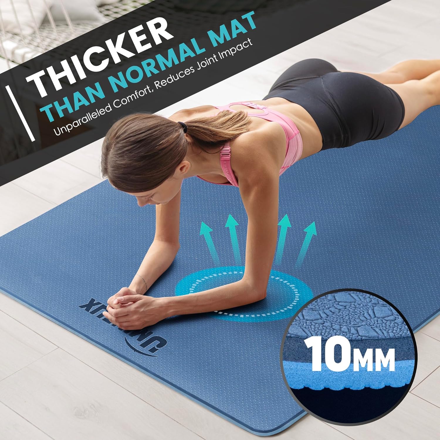Large Yoga Mat 1/4 & 2/5 Inch  - Thick Yoga Mat recensione e prezzo