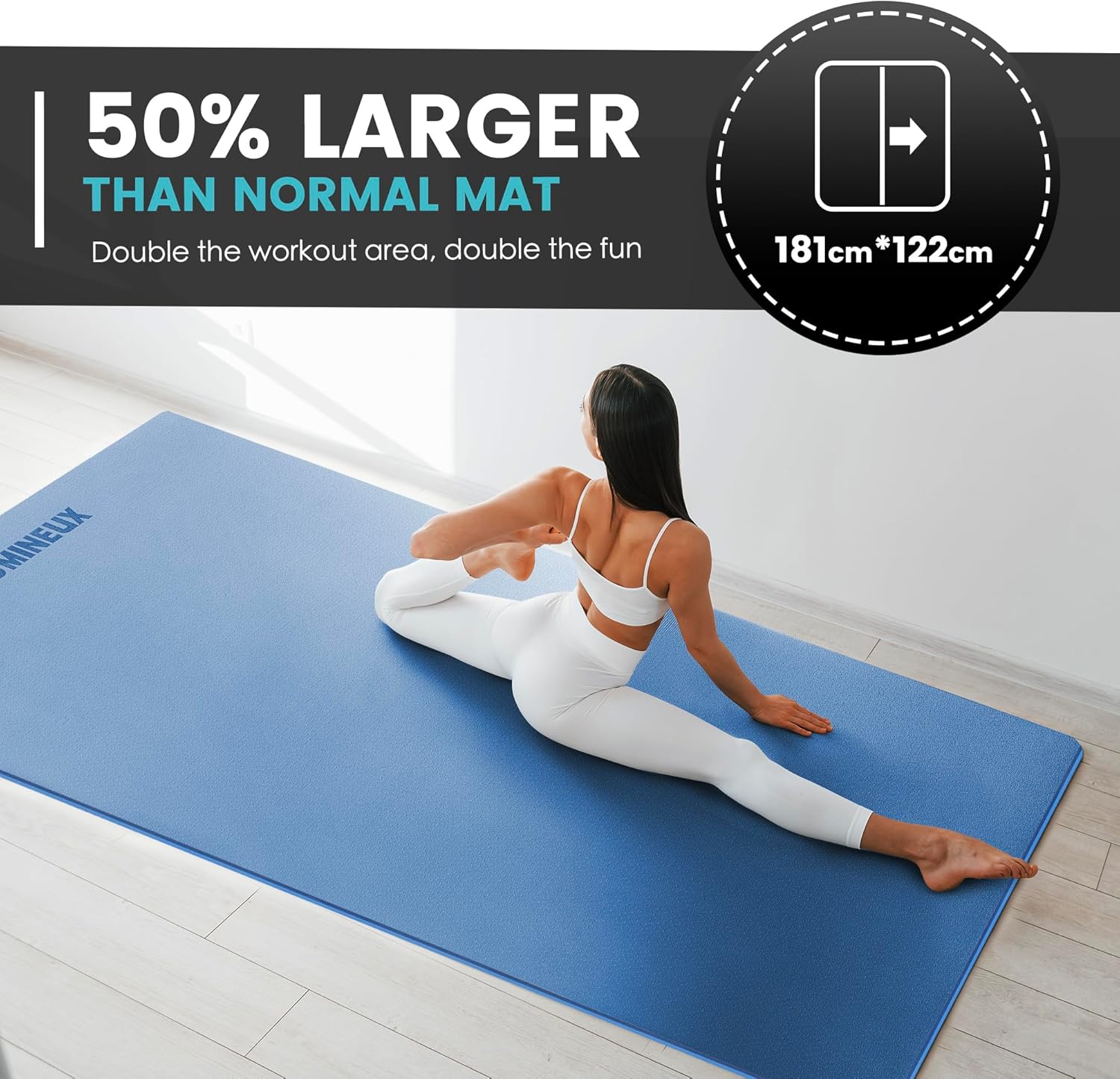 Large Yoga Mat 1/4 & 2/5 Inch  - Thick Yoga Mat recensione e prezzo
