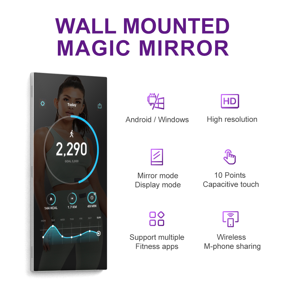 Wall Mounted Interactive Mirro - Yoga For Fitness App recensione e prezzo