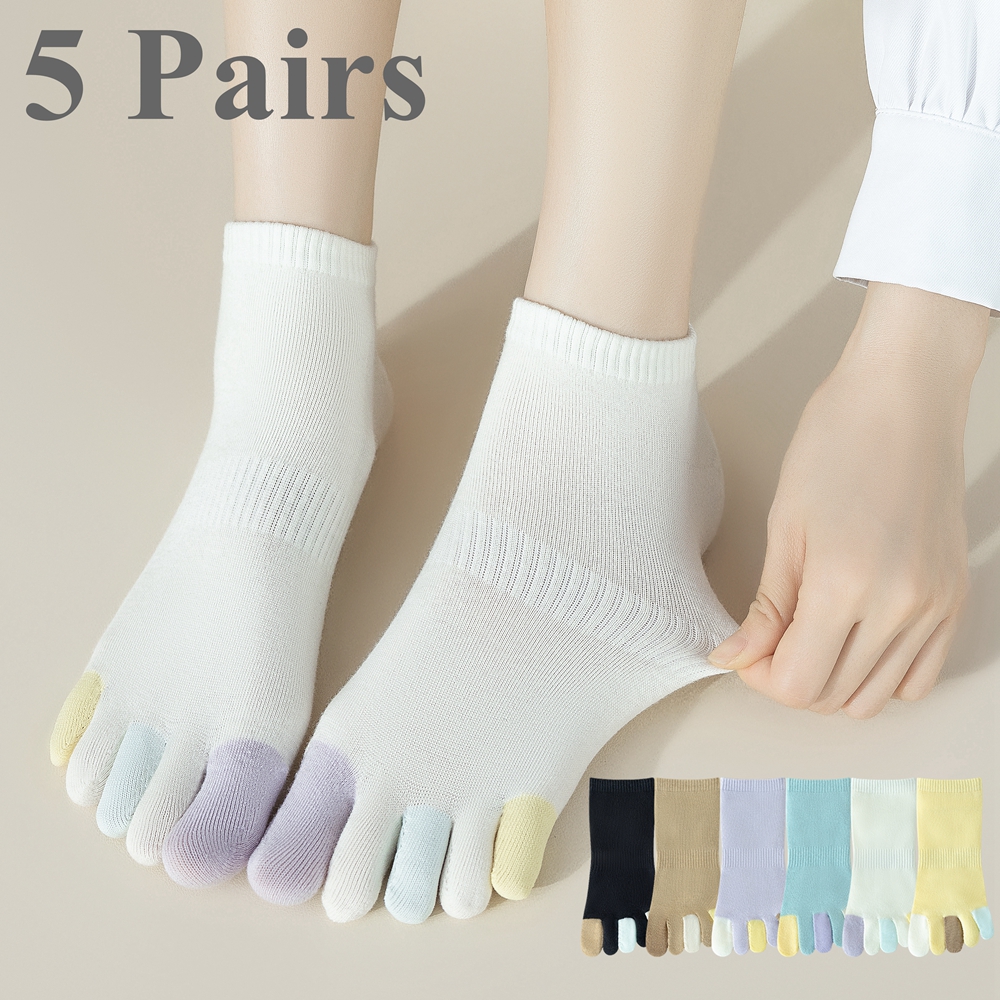 5 Pairs Anti-slip Toe Socks Wo - Yoga Toe Separator recensione e prezzo