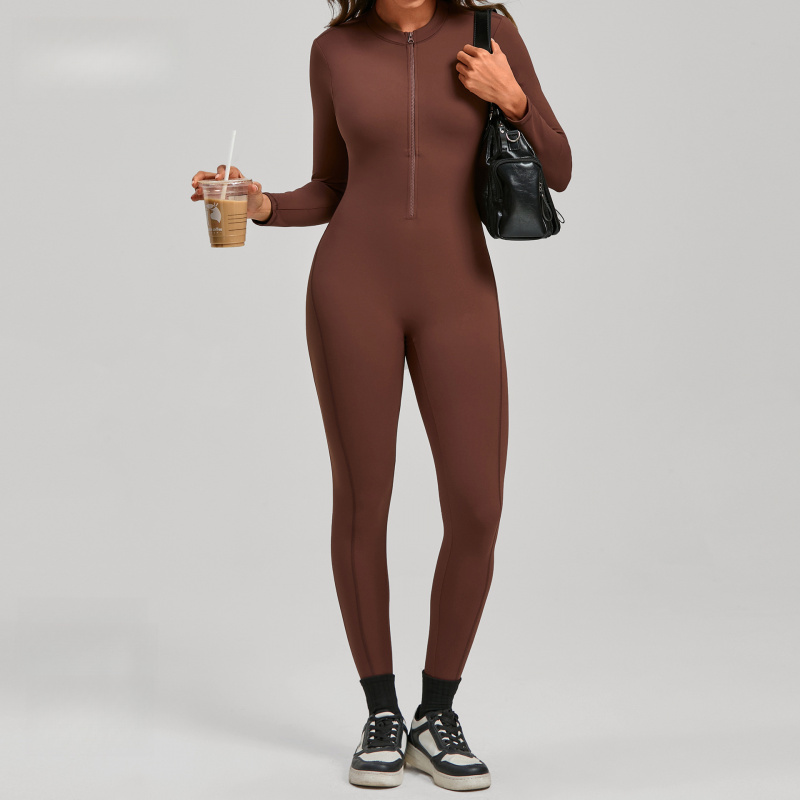 Zippered Long Sleeve Nude Feel - Yoga Fitness Outfit recensione e prezzo