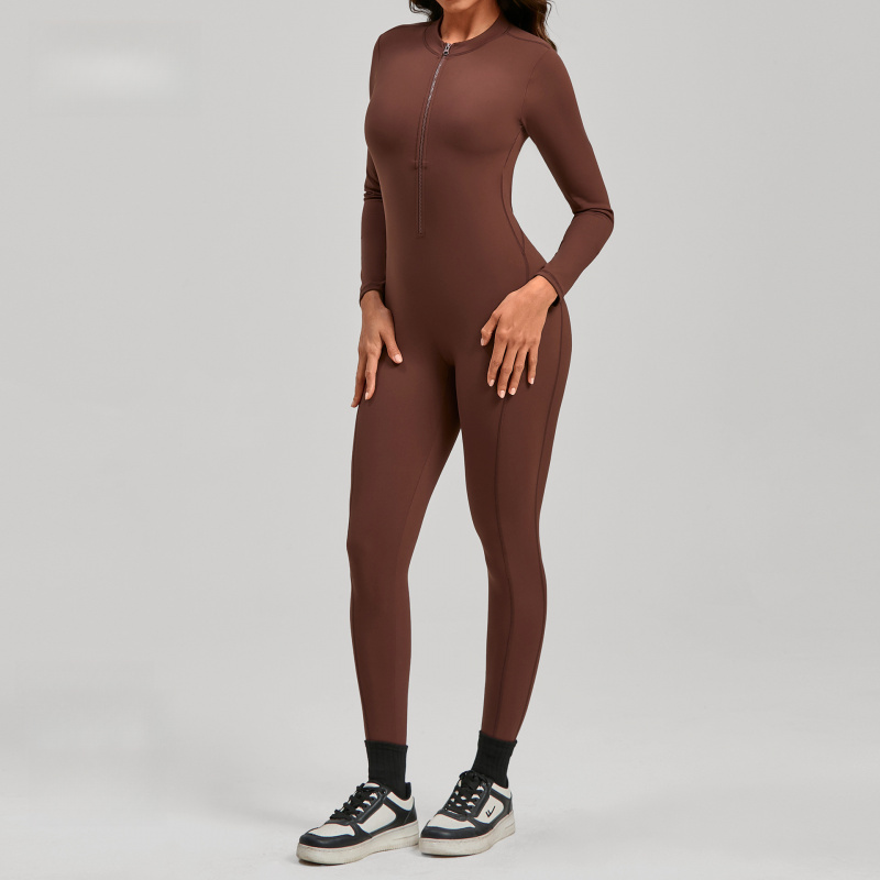Zippered Long Sleeve Nude Feel - Yoga Fitness Outfit recensione e prezzo
