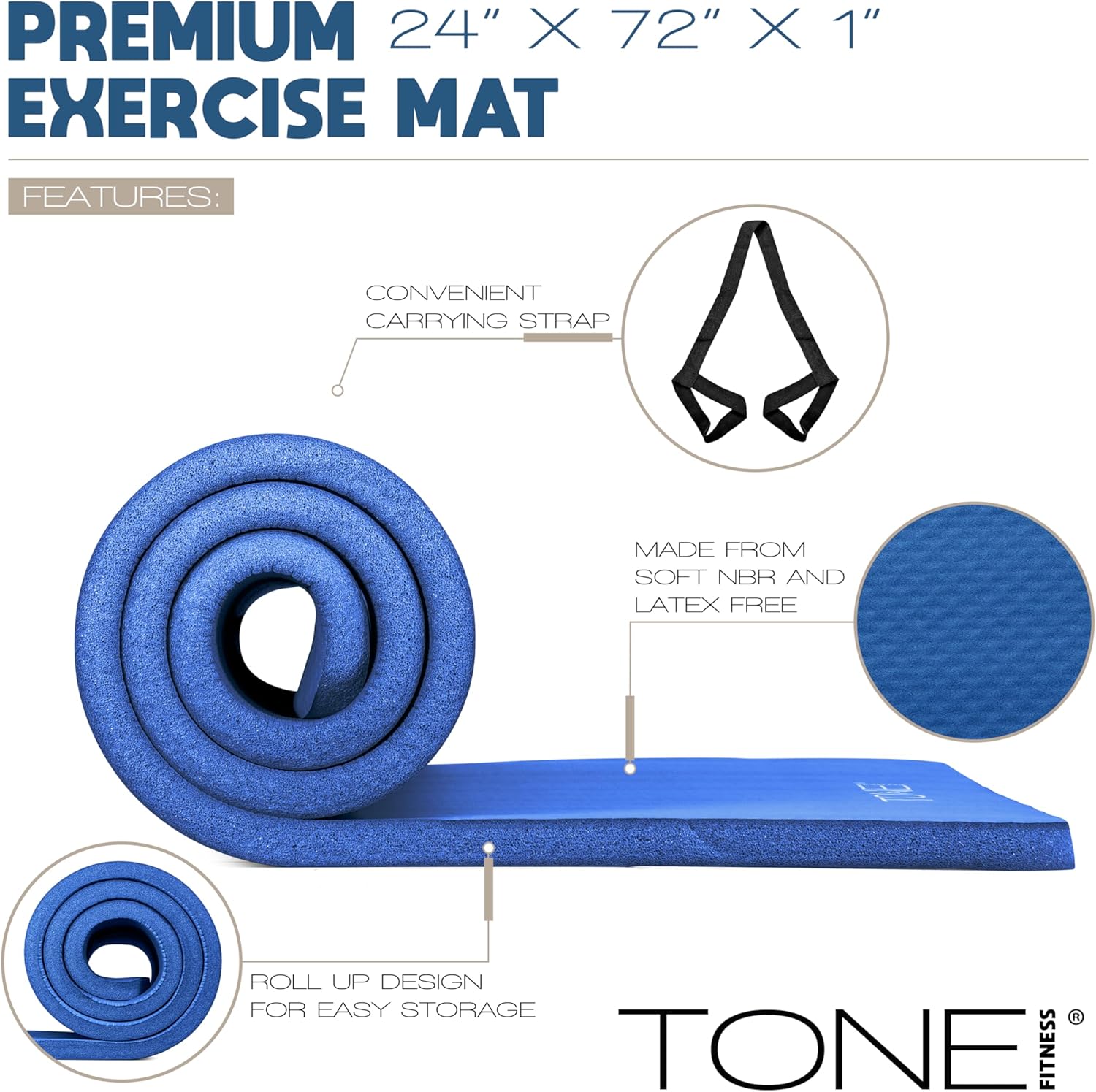 1-Inch Thick Yoga Mat, High-De - Thick Yoga Mat recensione e prezzo